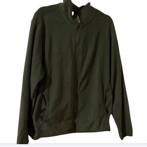 Men's Olive Zip-Up Sweater XL NWOT.